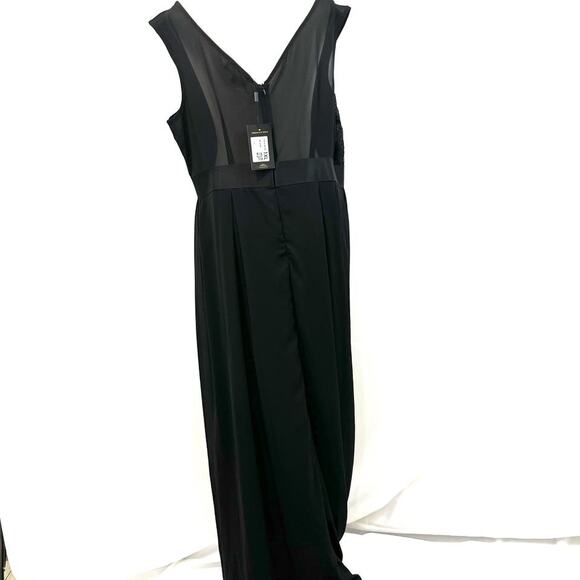 Miss May black formal maxi gown sleeveless lace sequins 1XL - Picture 5 of 12